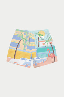 Flamingo Beach Swim Short | Blue