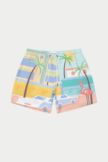 Flamingo Beach Swim Short | Blue