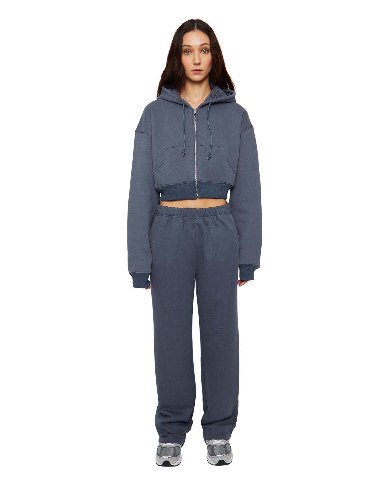 Flared Sweatpants | Charcoal Blue
