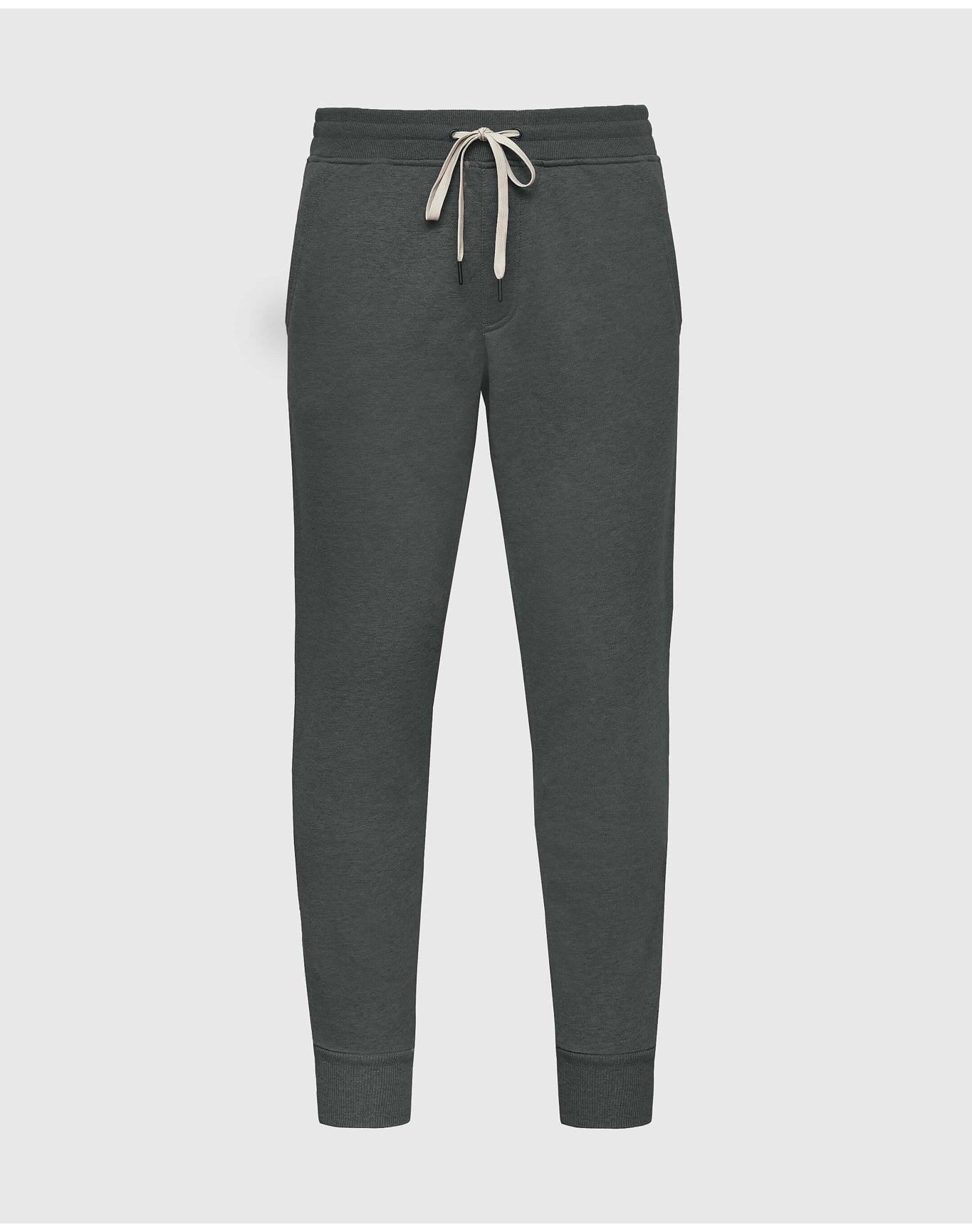 Fleece French Terry Joggers | Charcoal Heather Gray