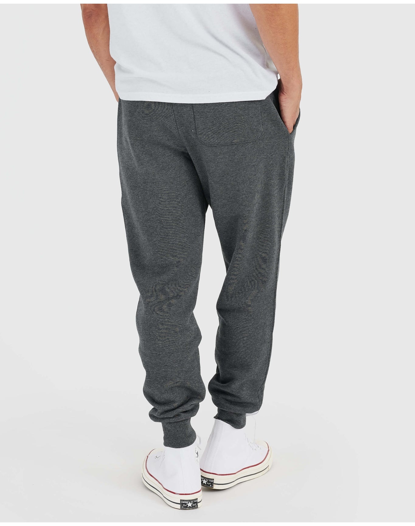 Fleece French Terry Joggers | Charcoal Heather Gray