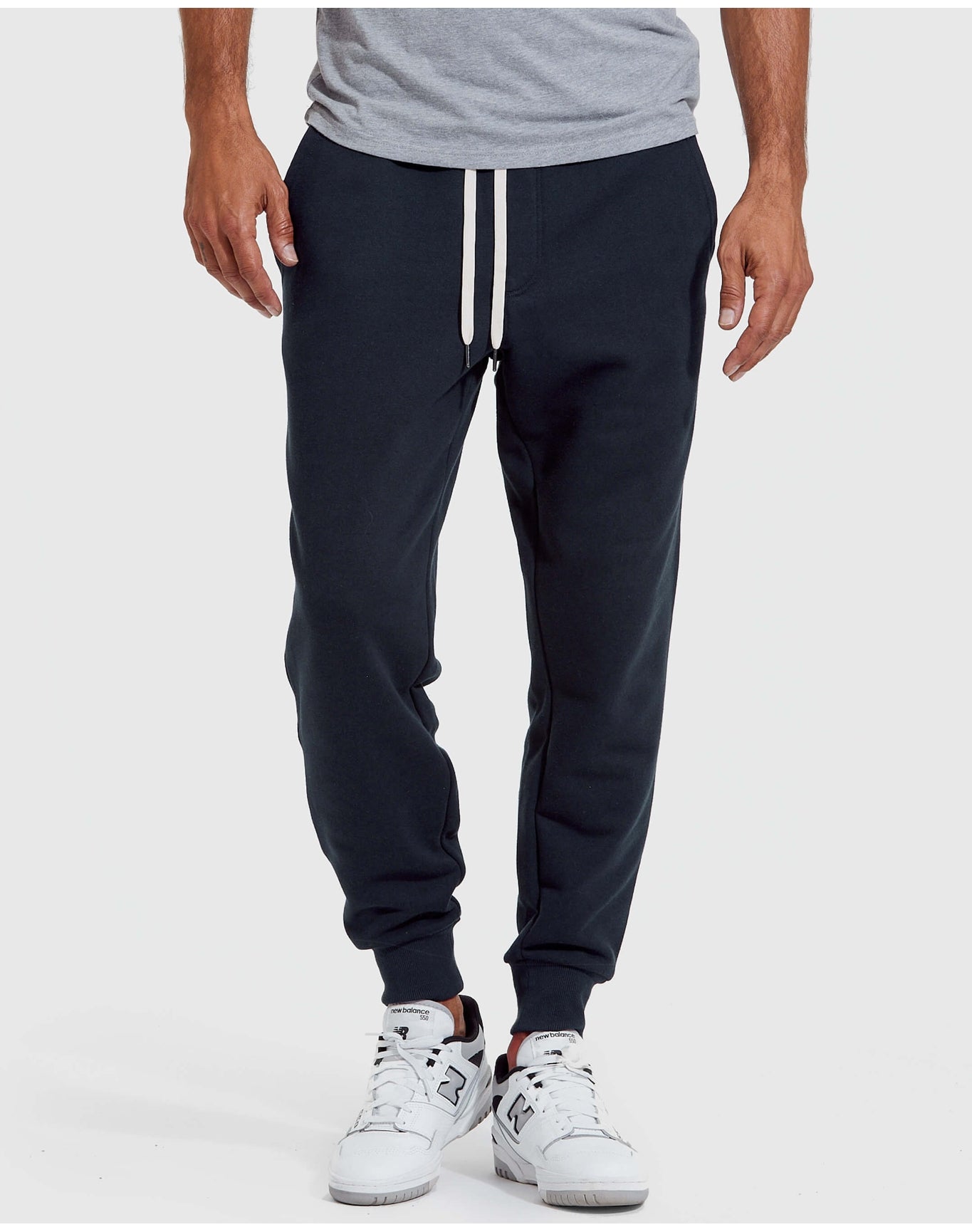 Fleece French Terry Joggers | Navy