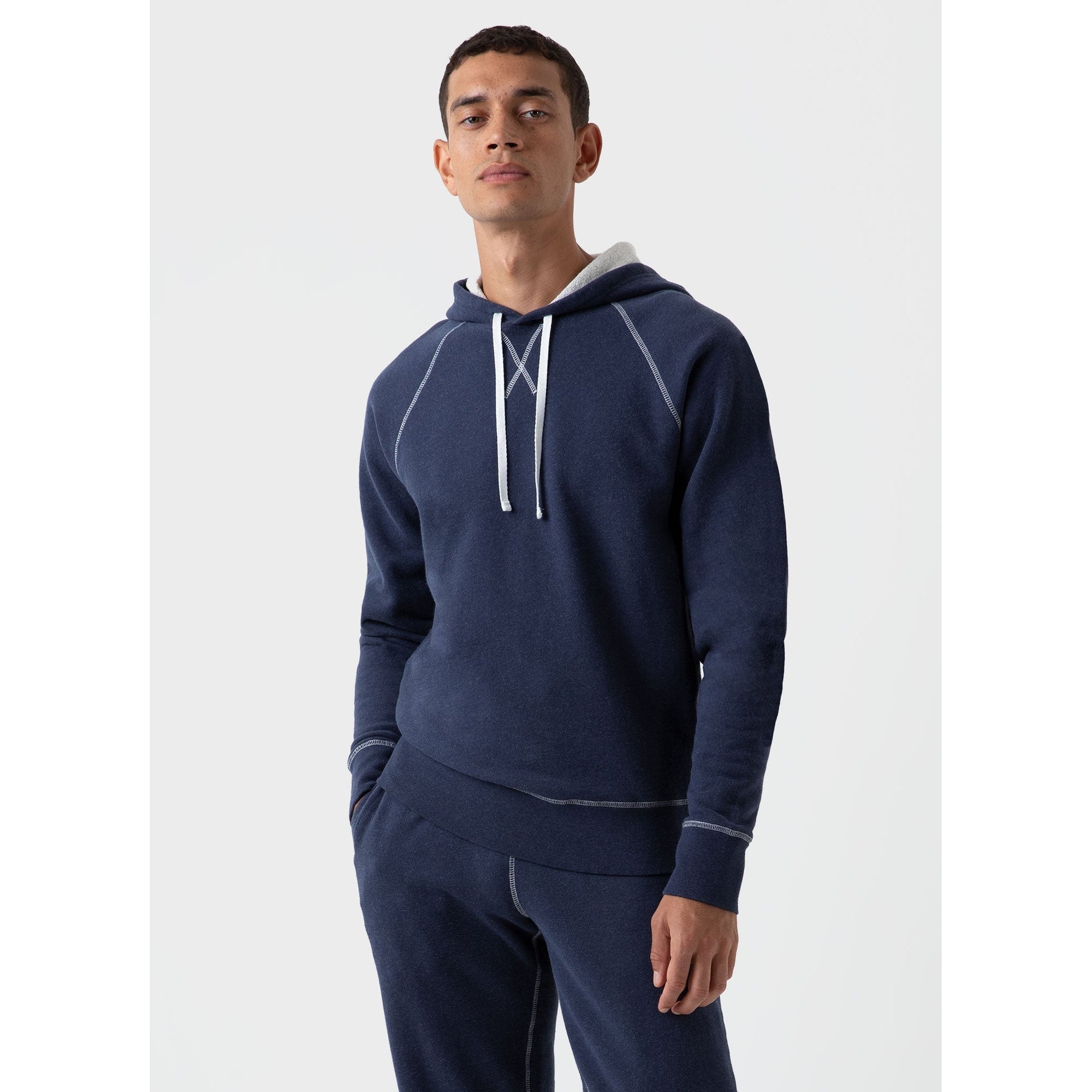 Fleeceback Hoodie | Men | Navy Melange