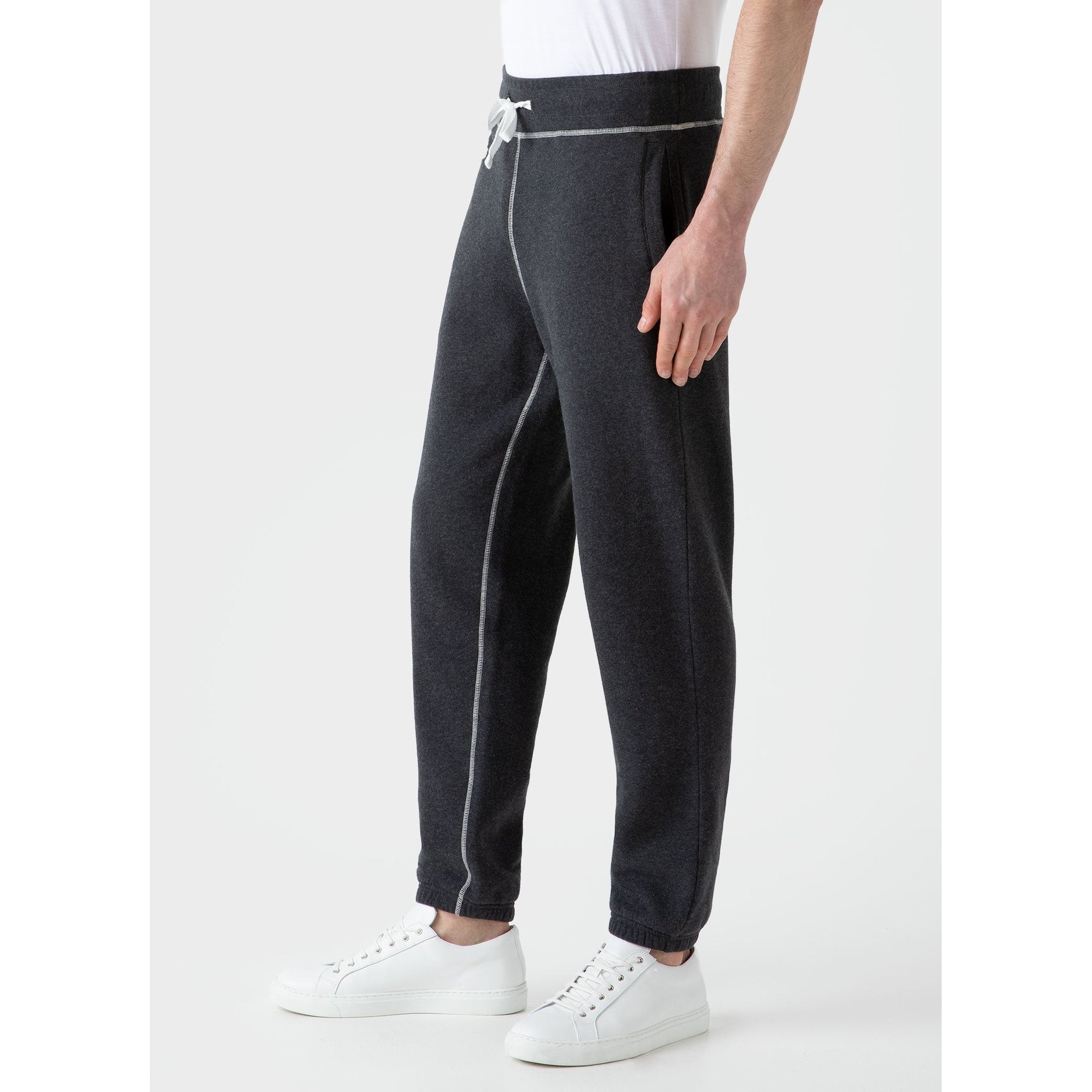 Fleeceback Sweatpants | Men | Charcoal Melange