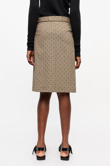 Flock Check Suiting Skirt | Tiger's Eye