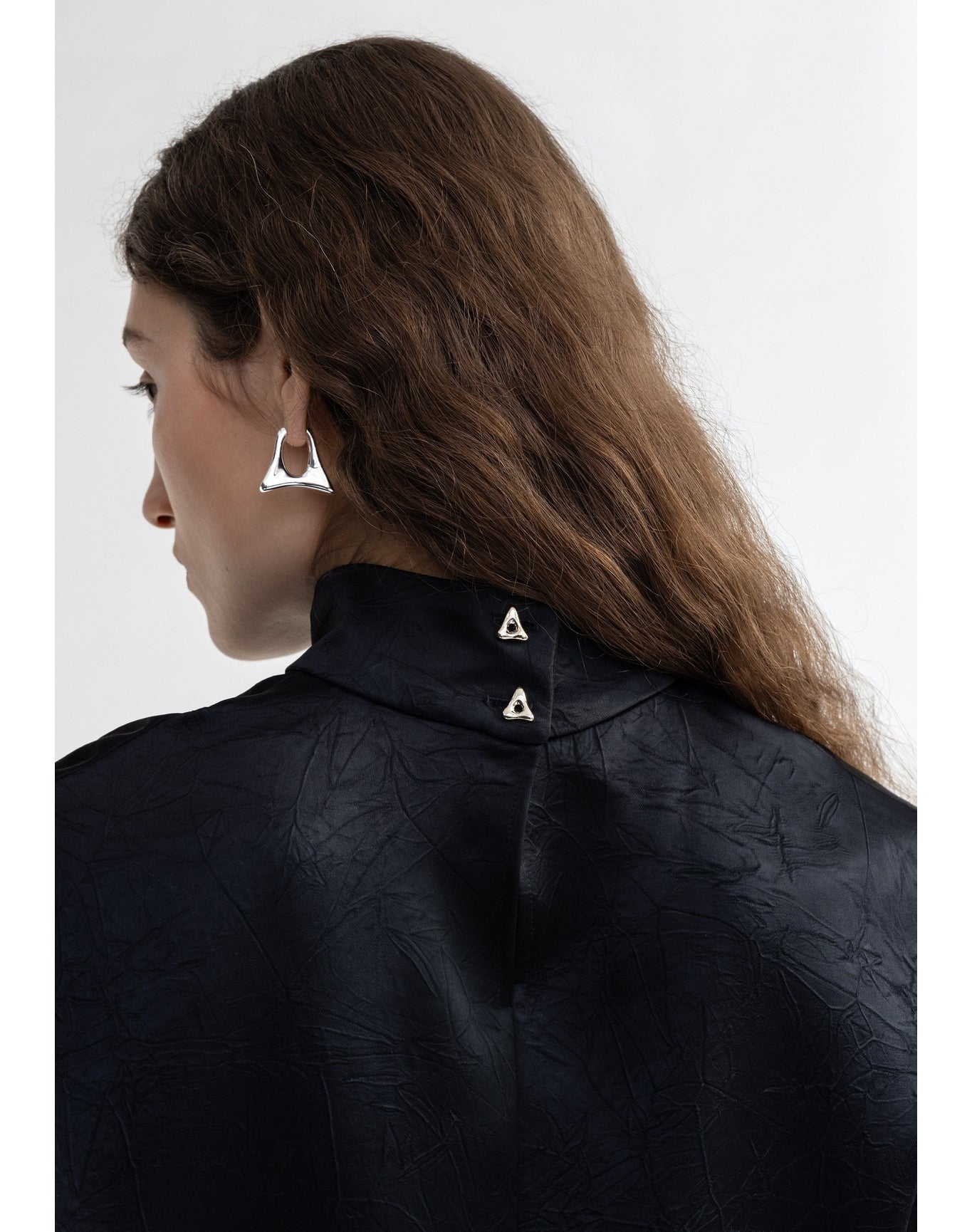 Flora | Satin Sleeveless Turtleneck | Black (V1)