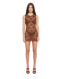 Floral Lace Dress | Brown