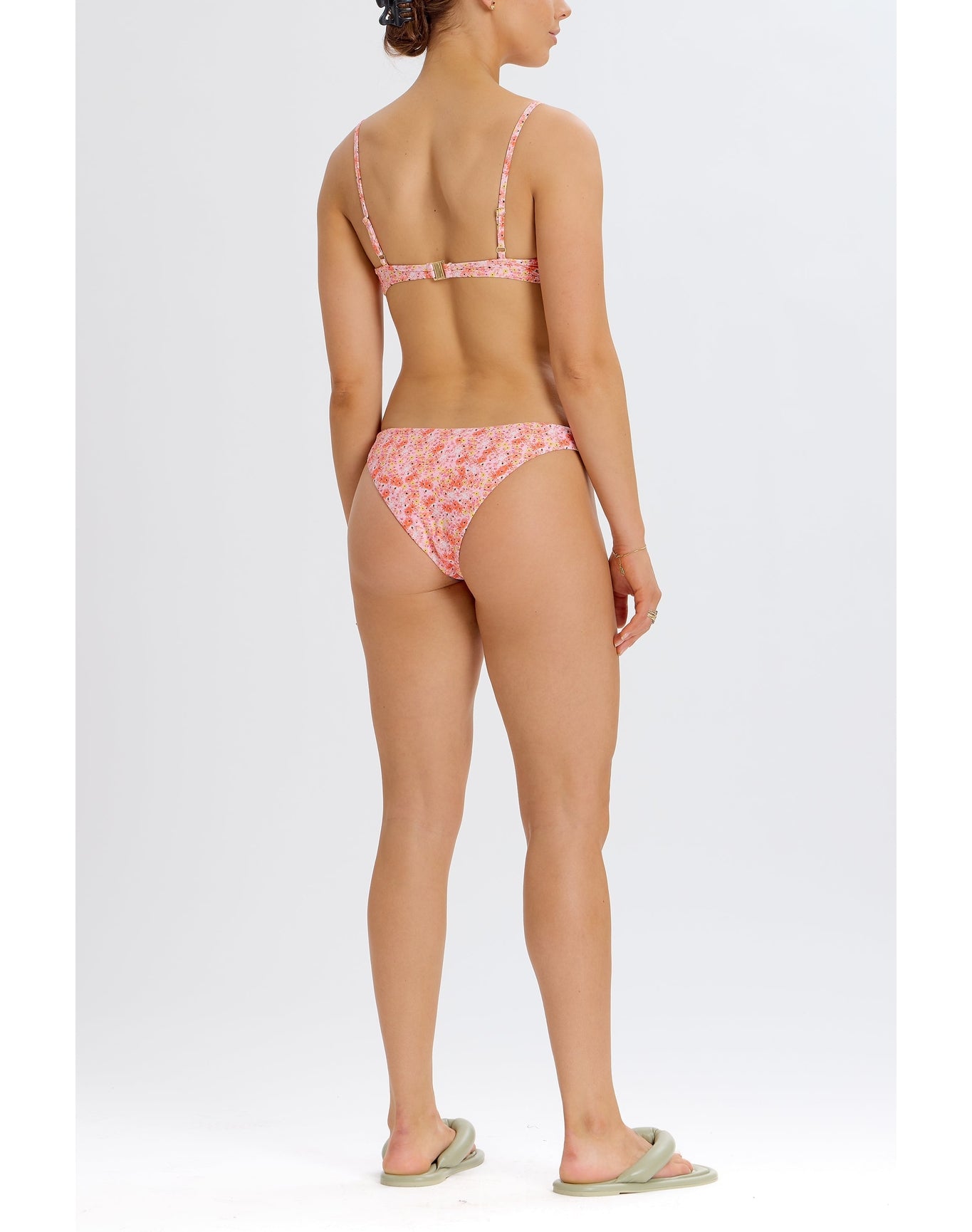Floral Low Rise Bikini Bottoms | Pink Combo