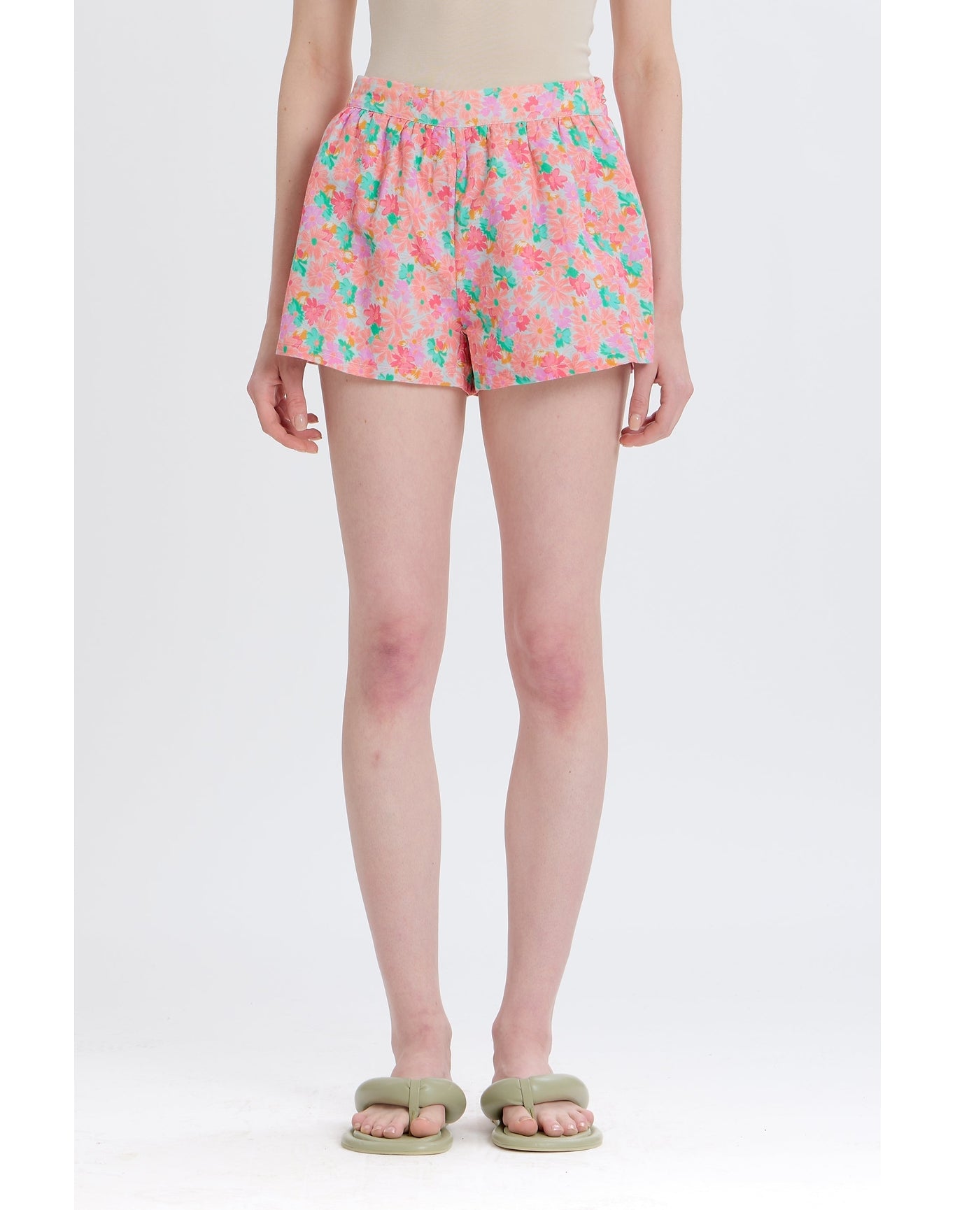 Floral Tie Waist Short | Pink/Floral