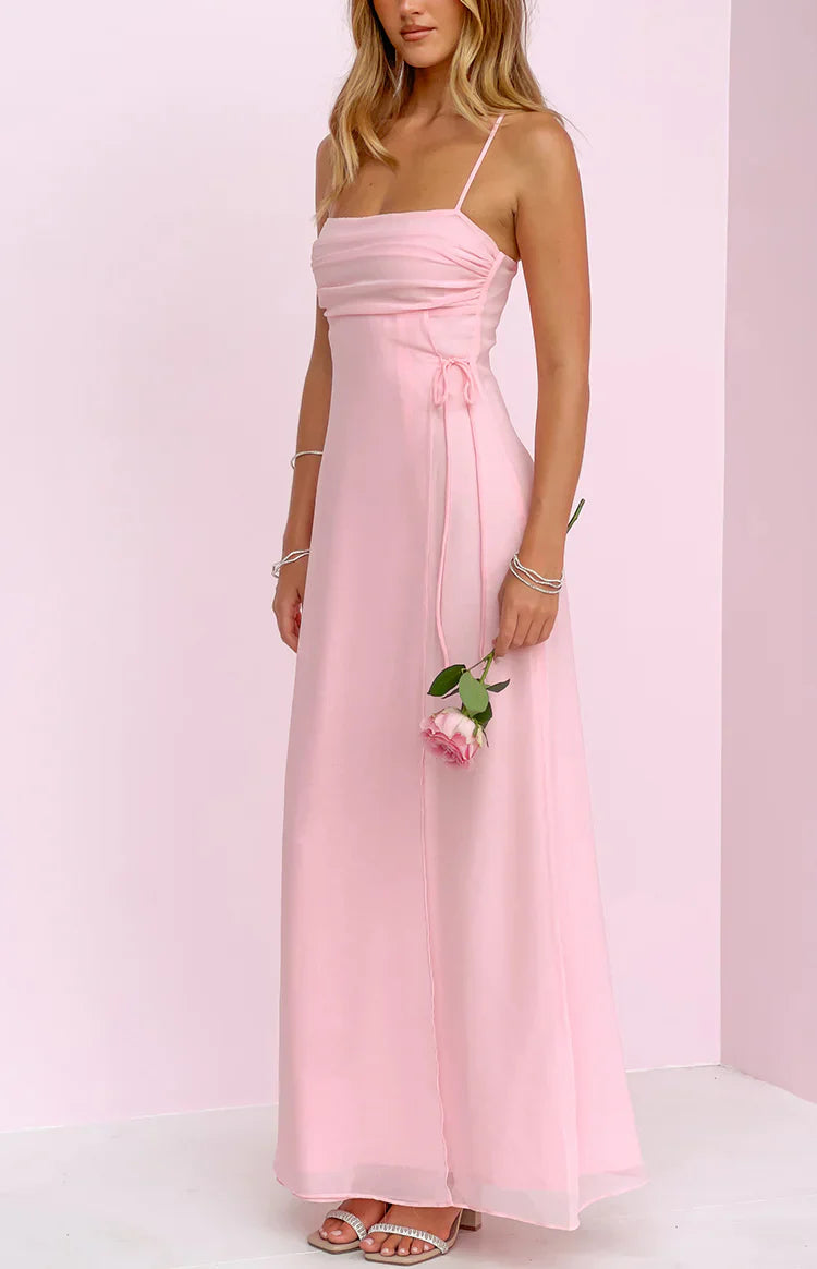 beginning boutique prom dresses Flossie Pink Maxi Sleeveless Dress