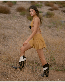 Flounce Skirt | Suede