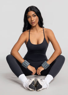Contrology Crossback Bodysuit | Charcoal