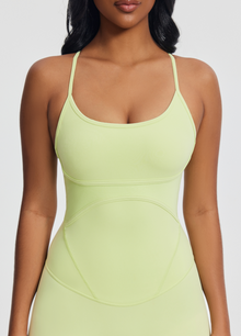 Contrology Crossback Bodysuit | Cool Matcha