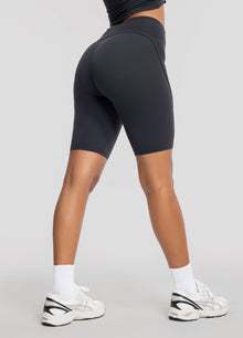 High-Waisted Performance Biker Shorts | Charcoal