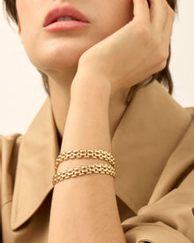 Francis Mega Bracelet | Gold Tone Dipped Brass
