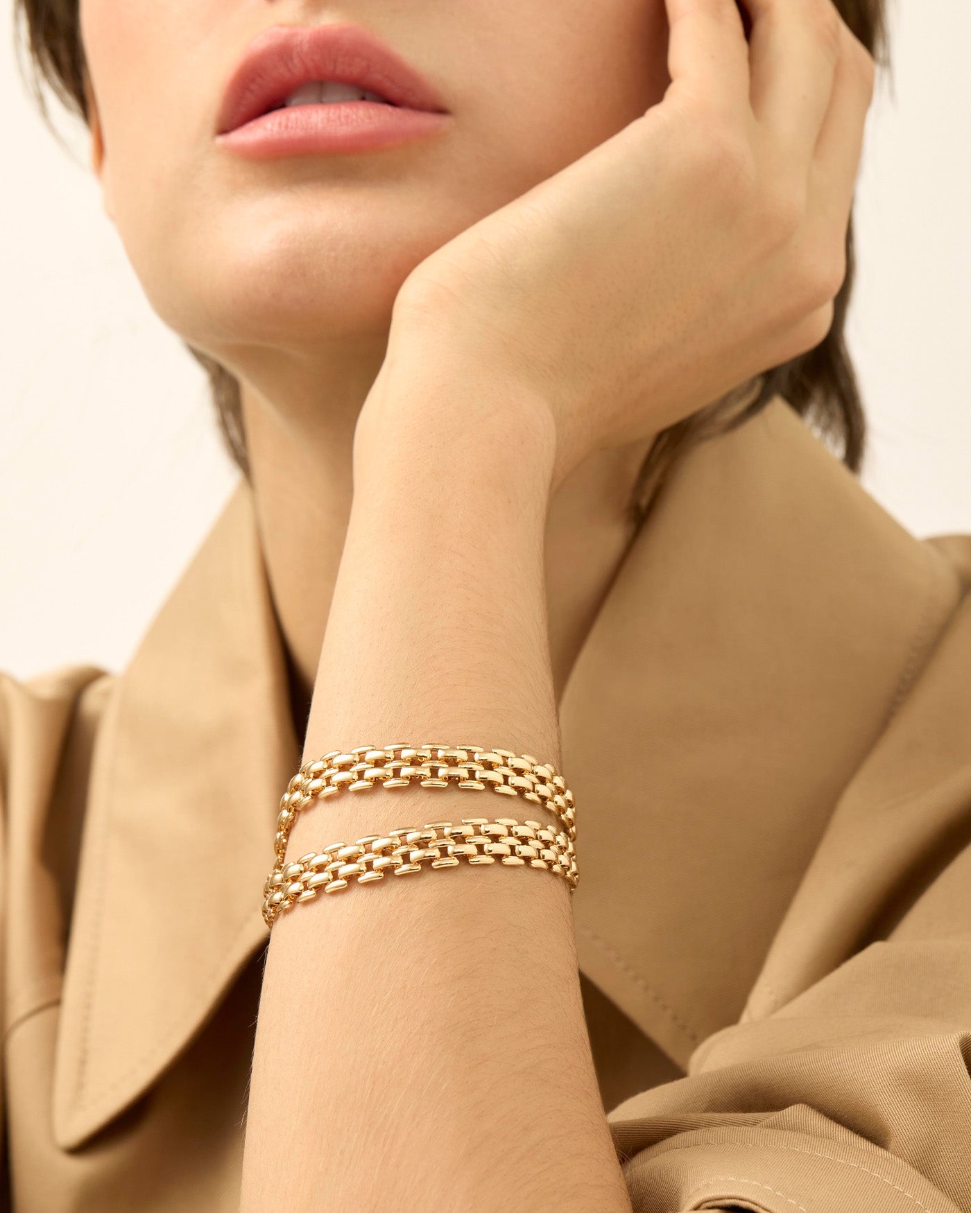 Francis Mega Bracelet | Gold Tone Dipped Brass