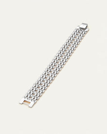 Francis Mega Bracelet | Silver Dipped Brass