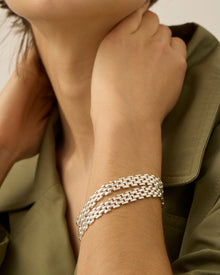 Francis Mega Bracelet | Silver Dipped Brass