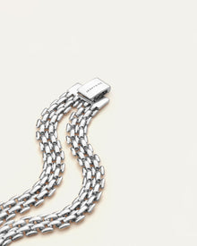 Francis Mega Bracelet | Silver Dipped Brass