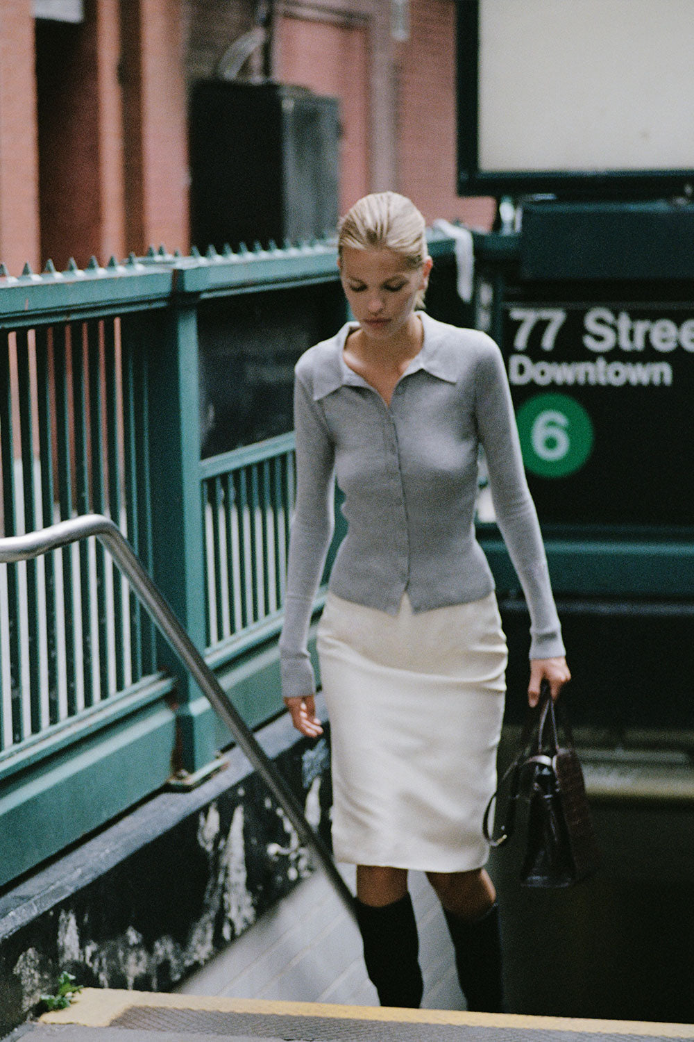 Brooks Button Up Sweater | Rain Cloud