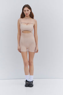 Amelia Terry Cutout Onesie Coco Cheetah