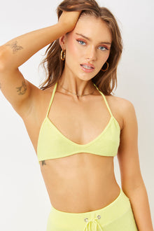 boardwalk cintronella yellow cashmere bralette