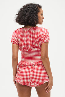 Cider Gingham Blouse - Cherry Gingham