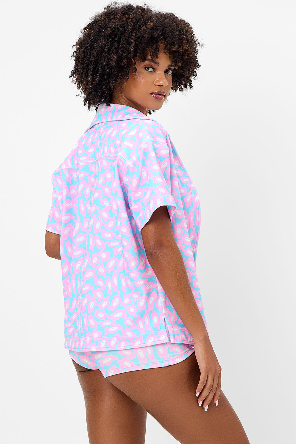 Coco Terry Button Up Shirt Daisy Dream