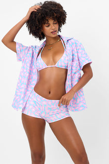 Coco Terry Button Up Shirt Daisy Dream