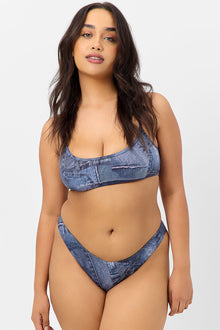 Enzo Cheeky Bikini Bottom Blue Jean Extended