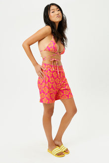 Fifi Hibiscus Honey Terry Shorts