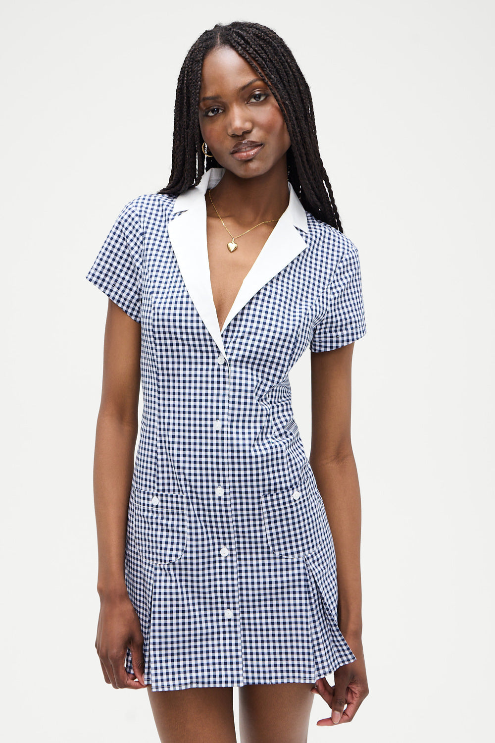 Garden Gingham Mini Dress | Seaside Gingham