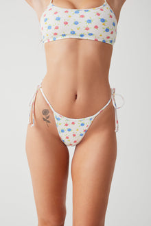Hazel floral skimpy bikini bottom water blossom