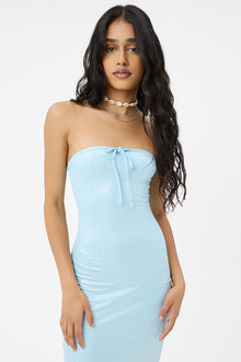 Hope Iridescent Strapless Dress Cloud Chaser