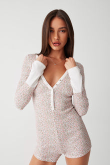 James waffle long sleeve romper baby blanket