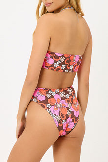 Jenna High Waist Floral Bikini Bottom Tropics