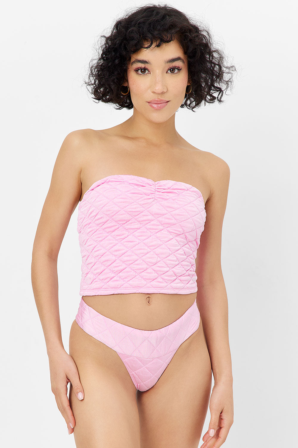 Lani Strapless Bikini Top | Baby Pink