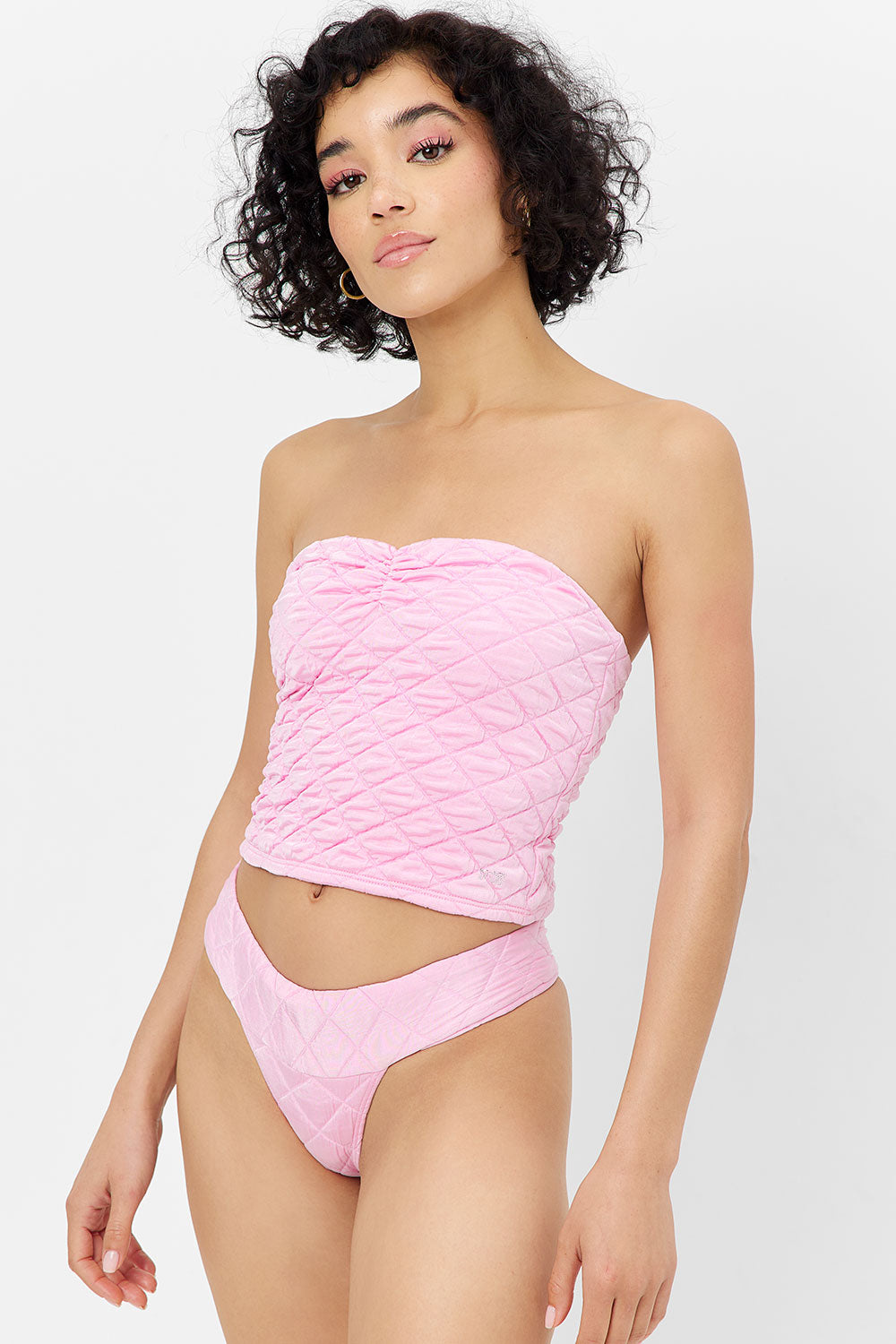 Lani Strapless Bikini Top | Baby Pink