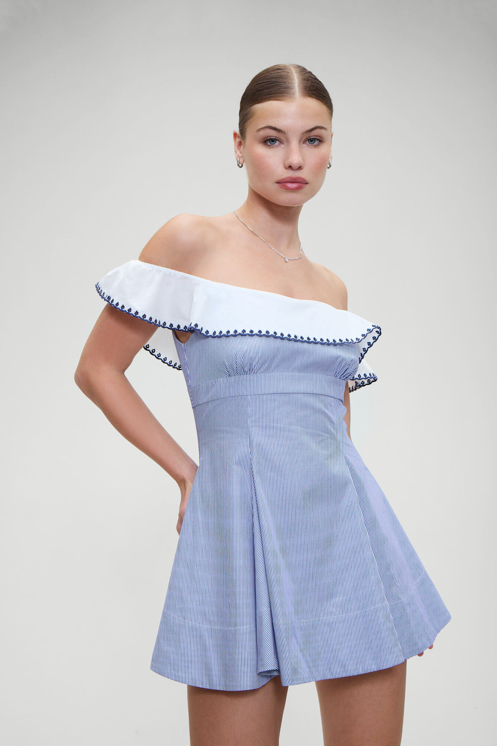 Lilah Striped Mini Dres | Midnight Stripe