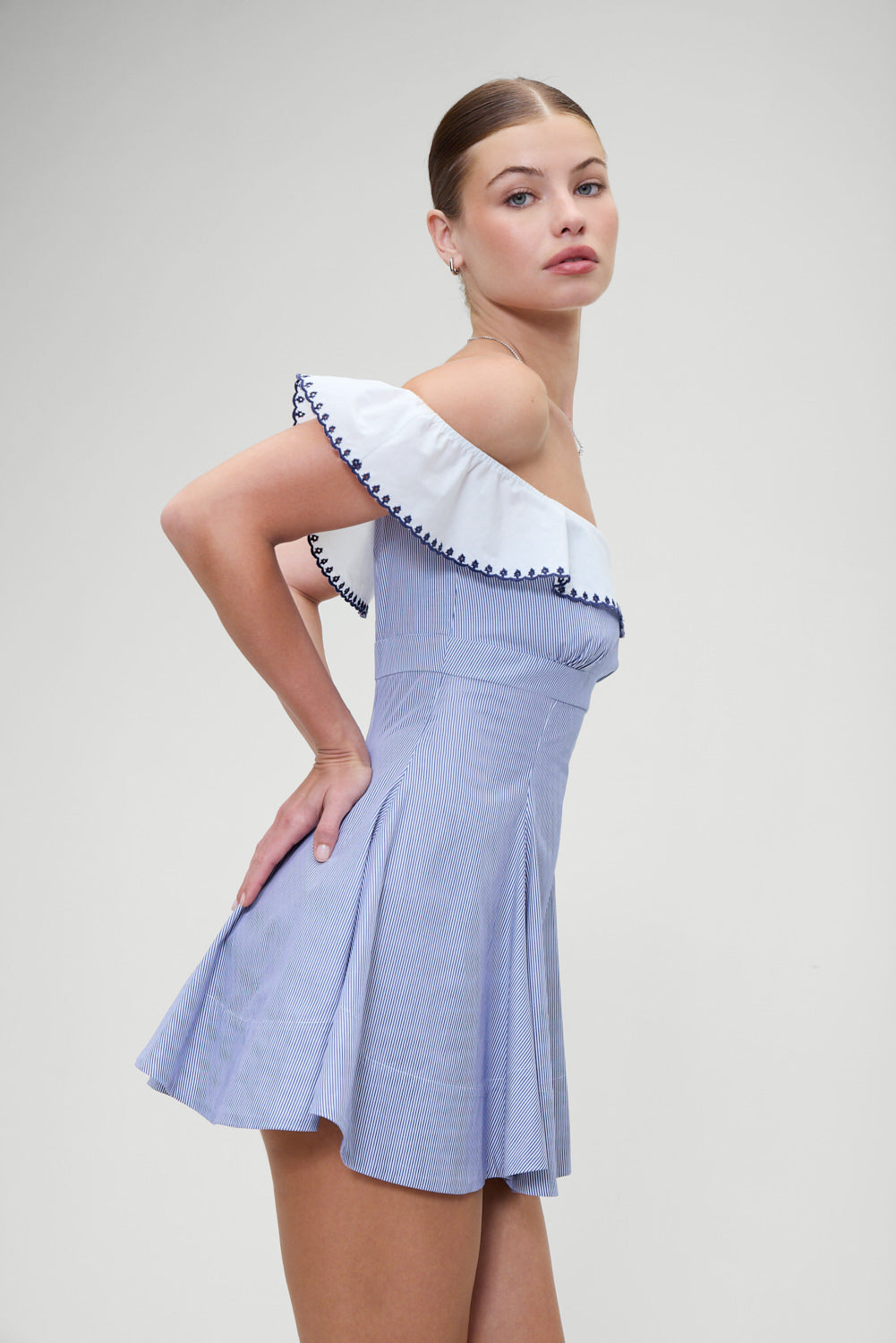 Lilah Striped Mini Dres | Midnight Stripe
