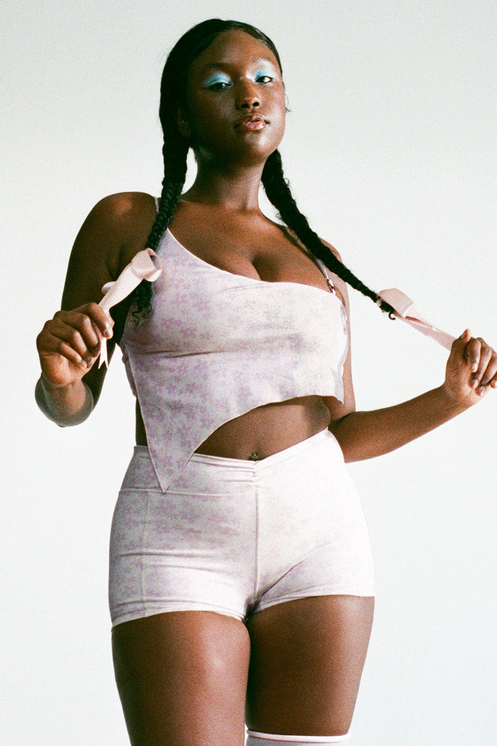 Lydia Asymmetrical Floral Sports Bra | Upsy Daisy