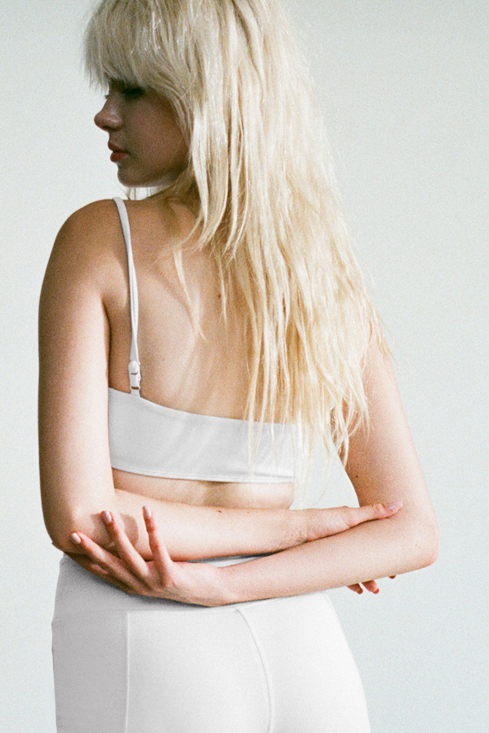 Lydia Asymmetrical Sports Bra | Icy Gray