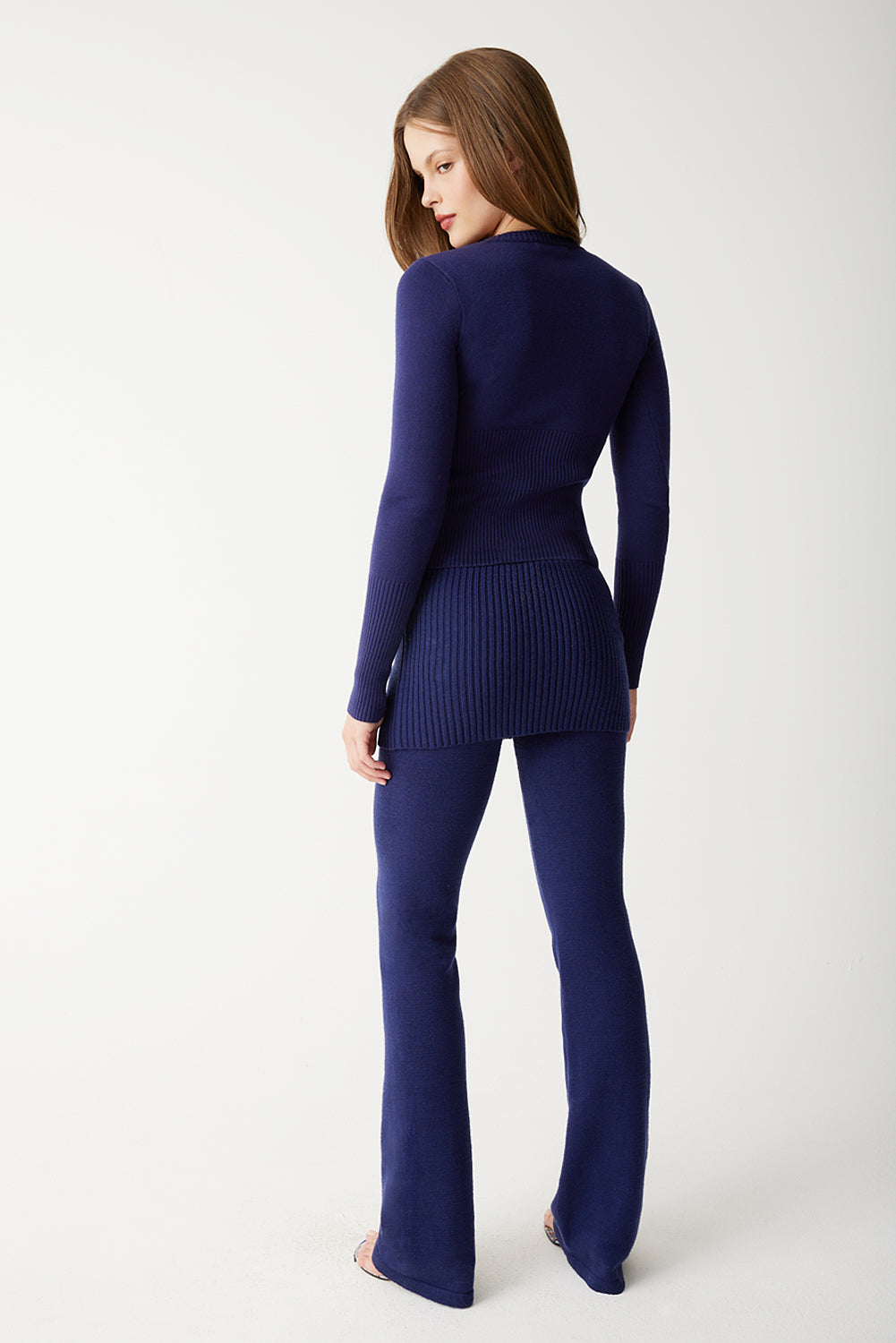 Mason Cloud Knit Flare Pant | Luna Blue