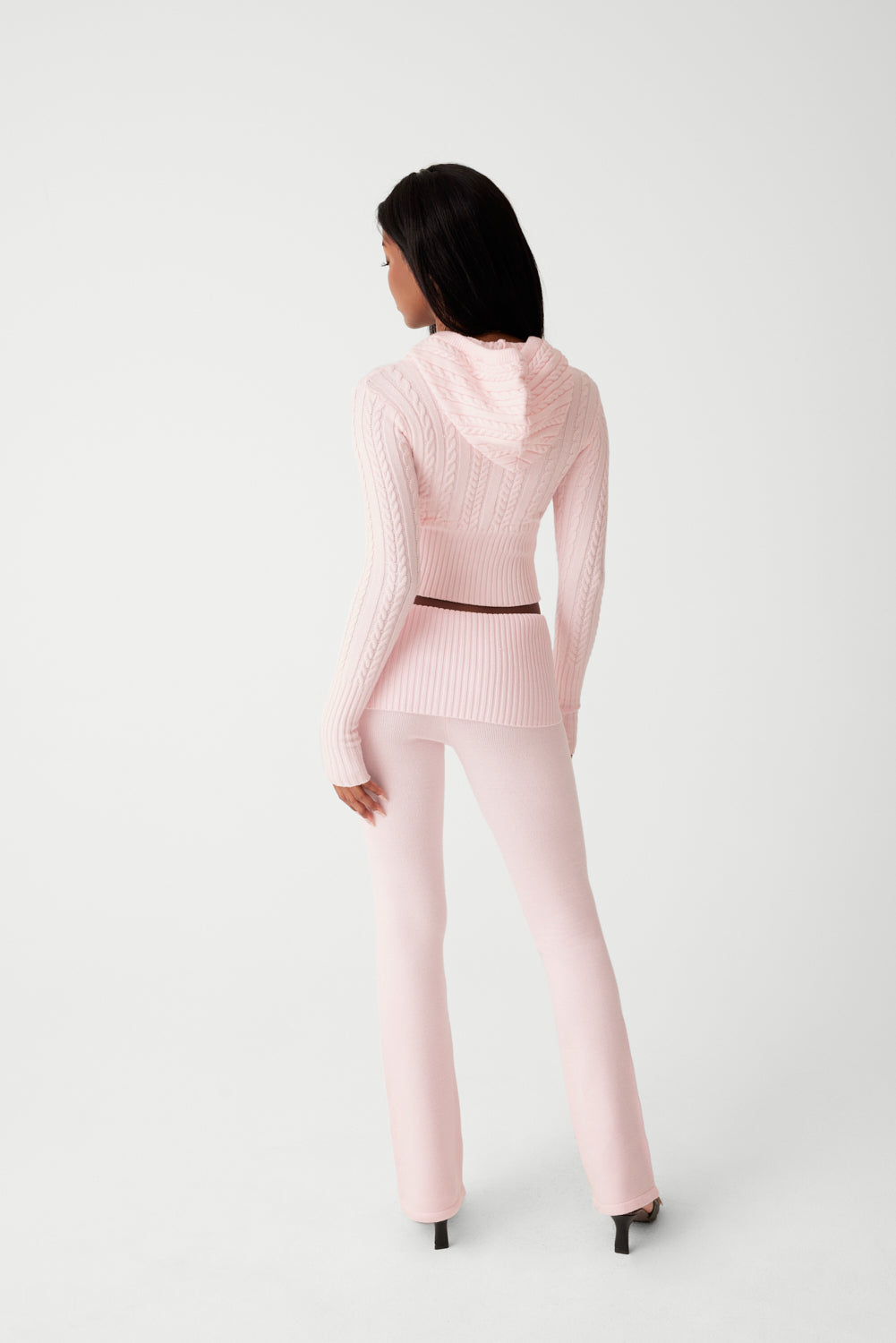 Mason cloud knit flare pant rose quartz