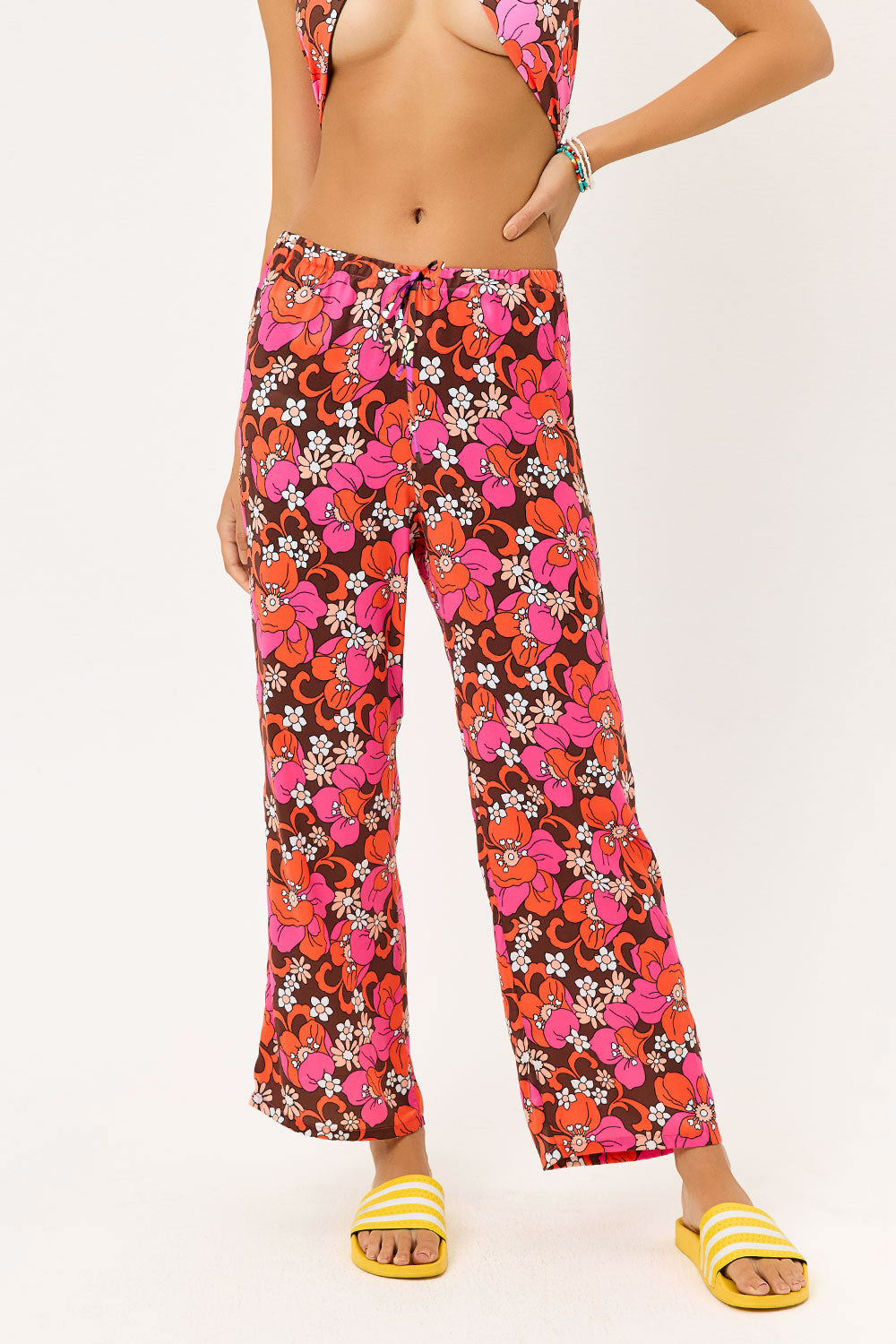 Michelle Low Rise Wide Leg Pants | Tropics
