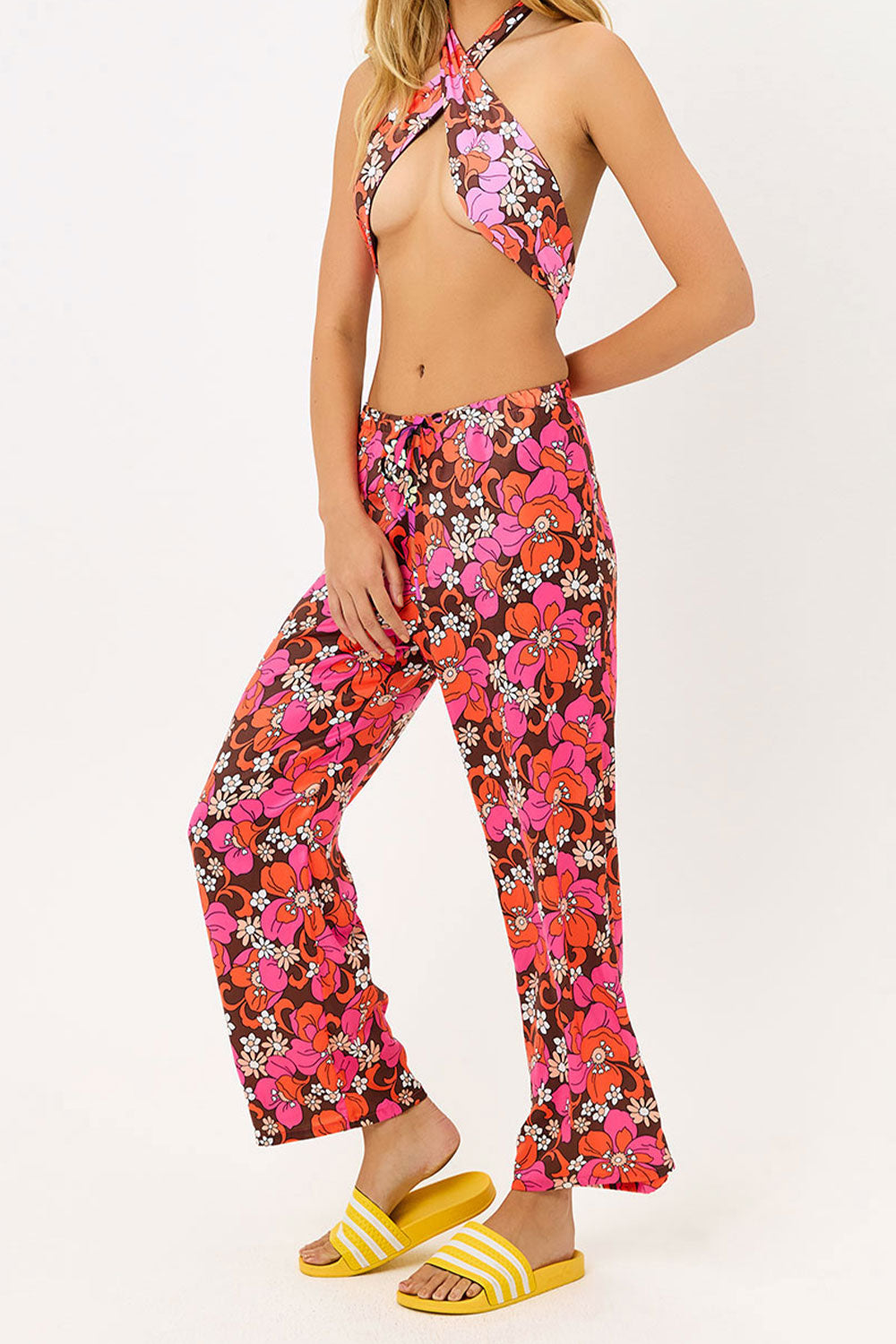 Michelle Low Rise Wide Leg Pants | Tropics