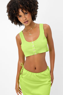 Solana Plisse Tank Kiwi