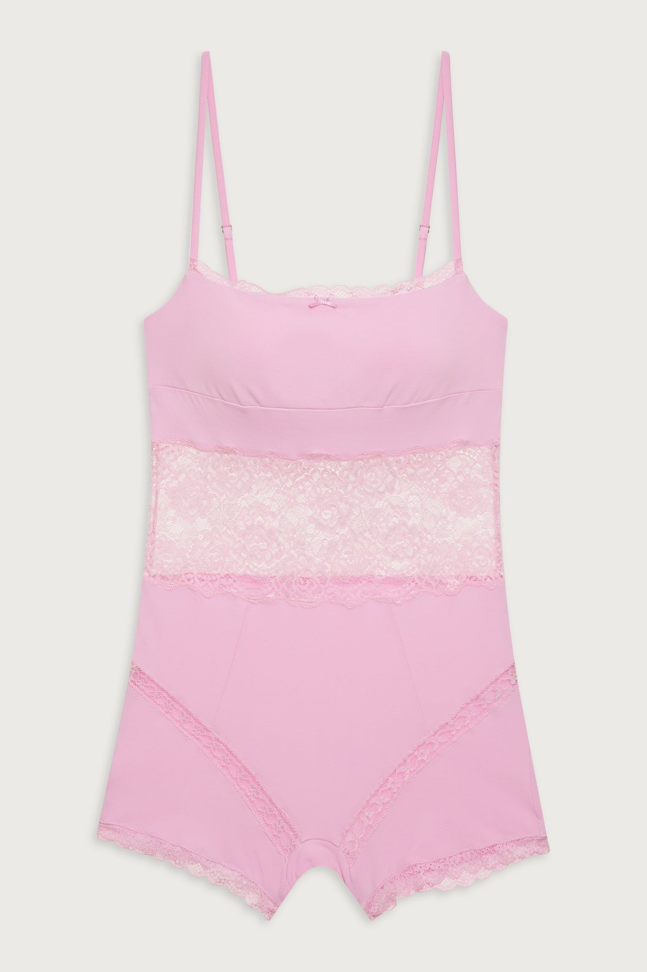 Whisper Lace Bodysuit - French Rose