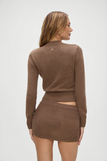 Ashton Knit Mini Skort in Maple