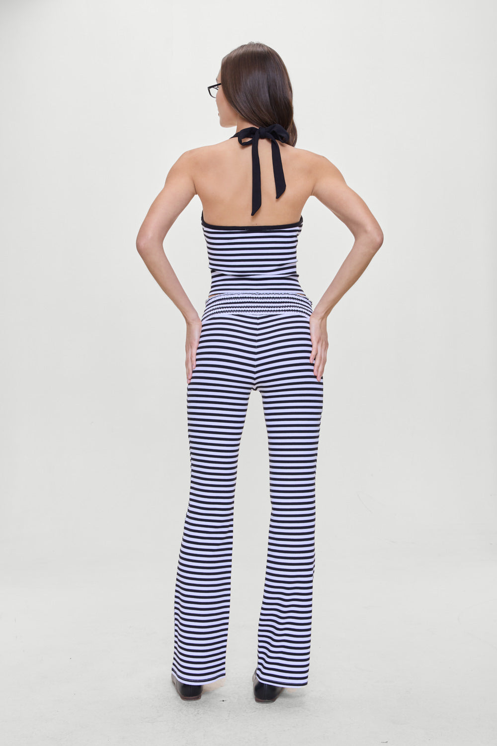 Bambi Striped Flare Pants Silhouette Stripe